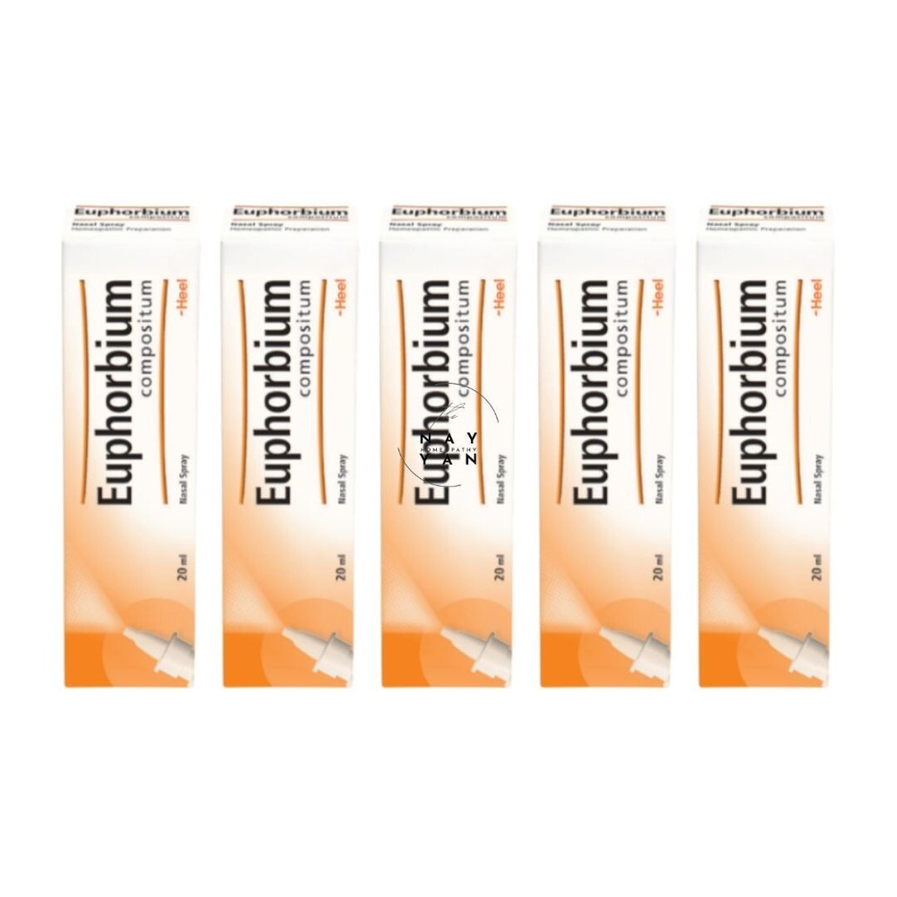 Euphorbium Compositum 20ml HEEL Nasal Spray Homeopathic Solution 5 PACK