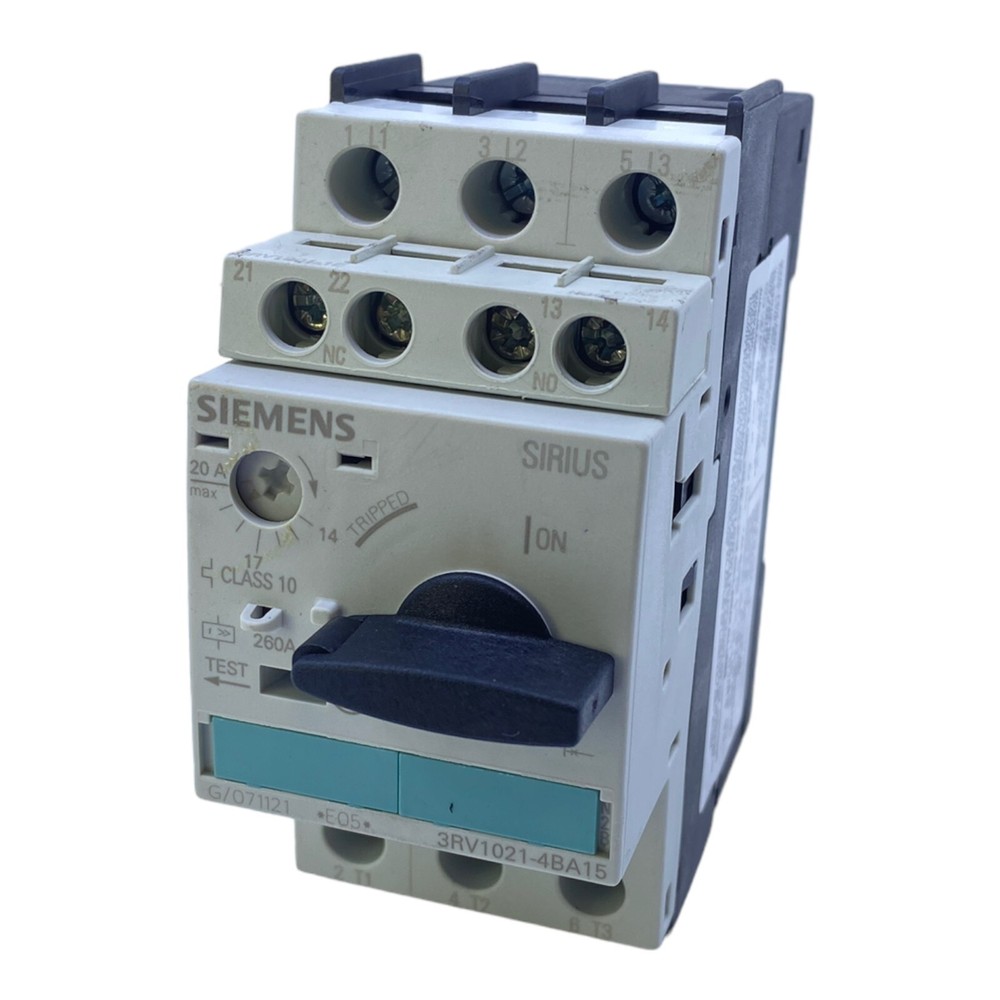 Siemens 3RV1021-4BA15 Circuit Breaker 14...20 A 1NO+1NC