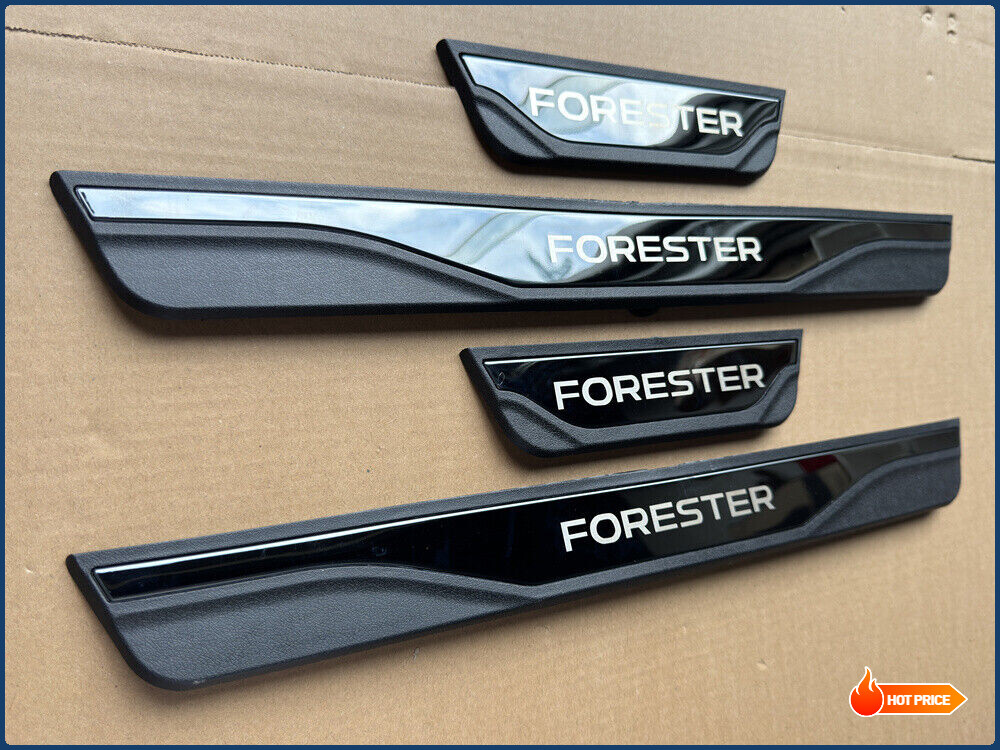 For Forester Accessories Car Door Scuff Sill Cover Panel Step Protector Trims X4