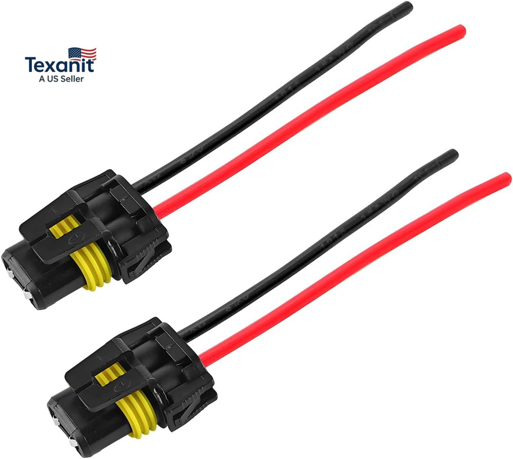 2PCS 9005 9006 HB3 HB4 Car Bulb Socket, Vehicle Female Adapter Wiring Harness So