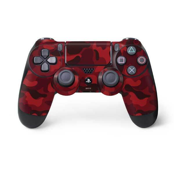 Camouflage PS4 Controller Skin - Red Street Camo