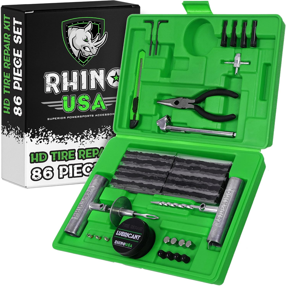 Tire Plug Repair Kit (86-Piece) Fix Punctures & Plug Flats with Ease - Heavy Dut