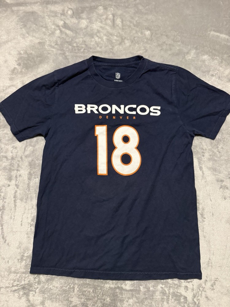 Denver Broncos Peyton Manning T-Shirt Blue Size Large 18