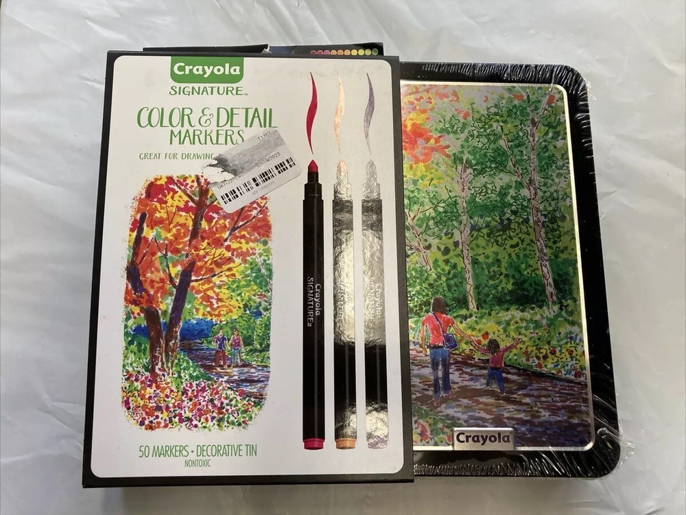 ⚡️Crayola 50ct Signature Color & Detail Markers Set, Brand New-8