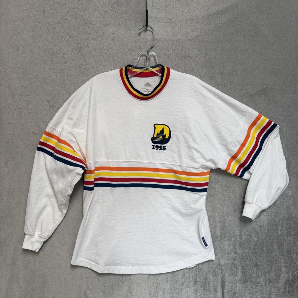Disney Disneyland Resort Shirt Womens XS White Long Sleeve Spirit Jersey 1955