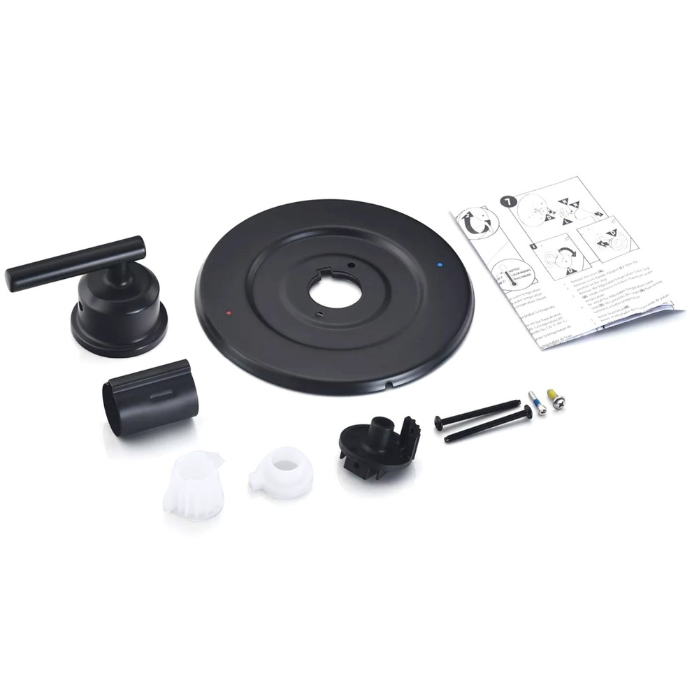 Shower Faucet Valve Kit Matte Black Posi-Temp Pressure Balancing Valve