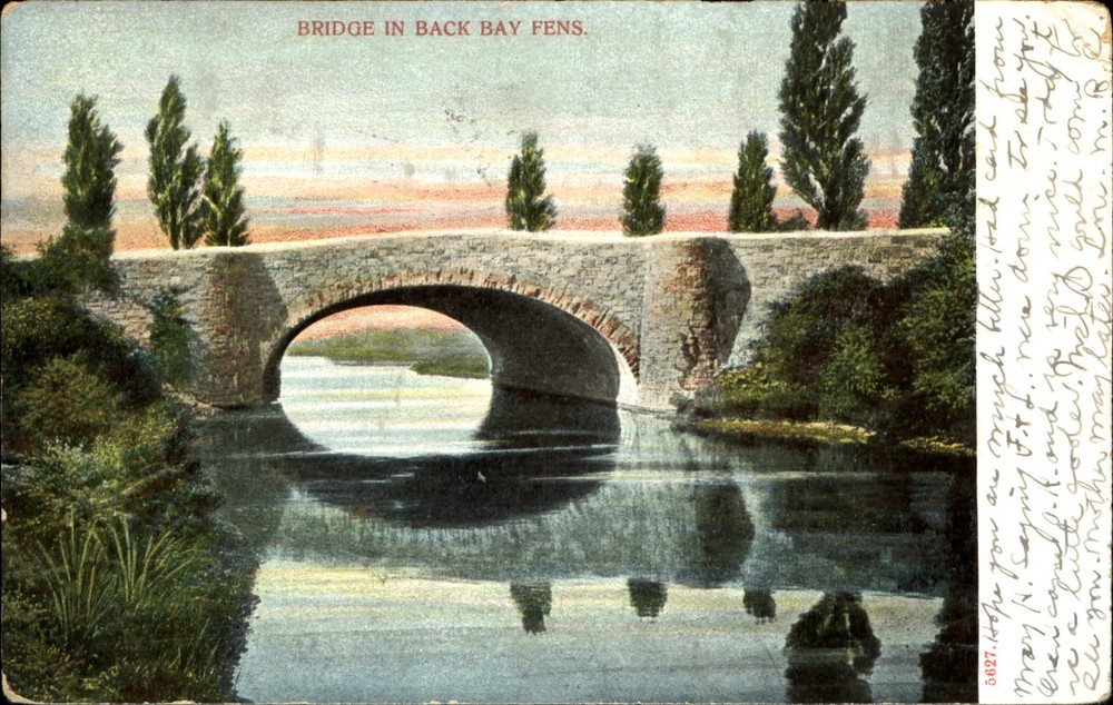 Bridge in Back Bay Fens ~ Boston Massachusetts MA ~ UDB mailed 1907
