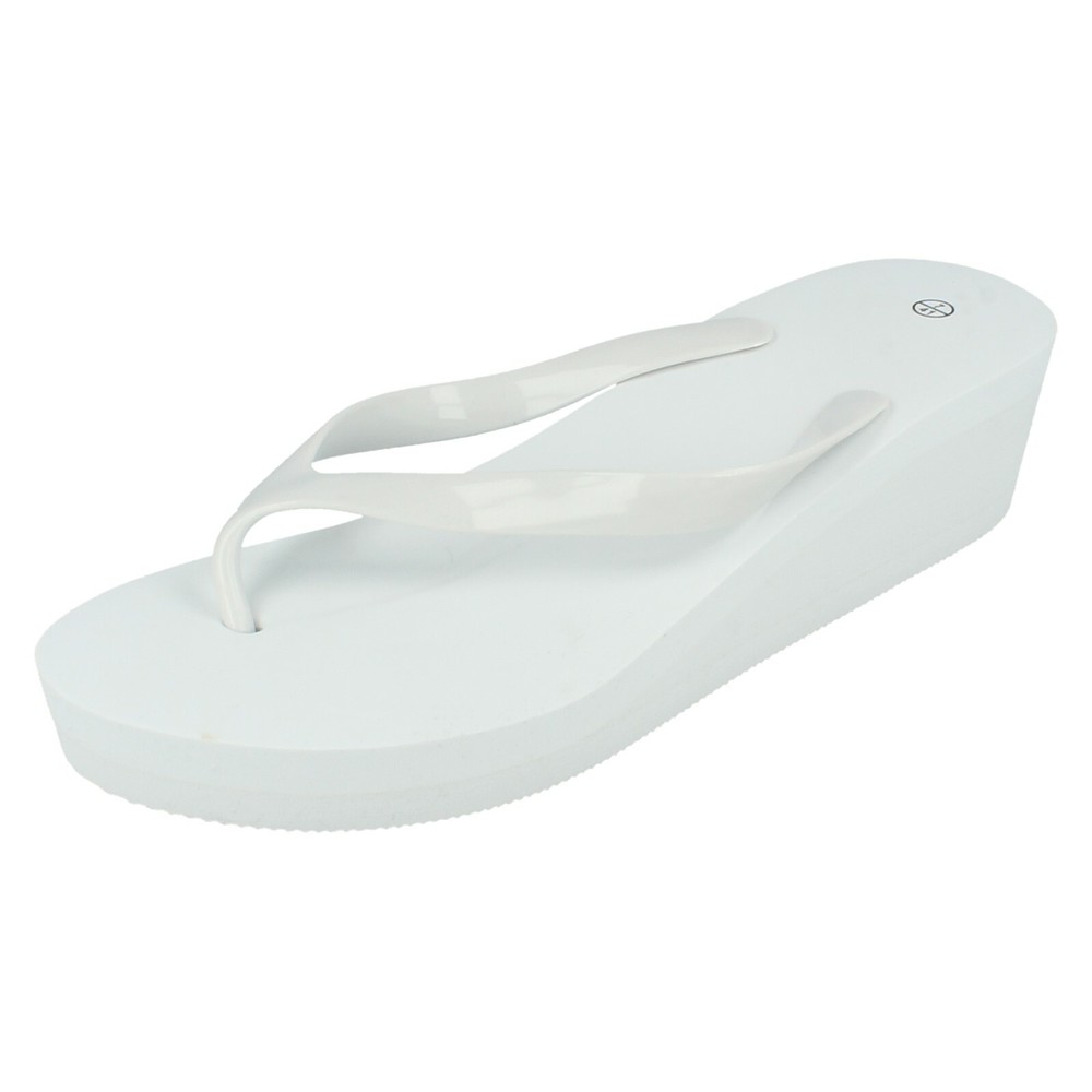Women's Wedge Heel Flip Flop Summer Sandals with Toe Post F1R0844