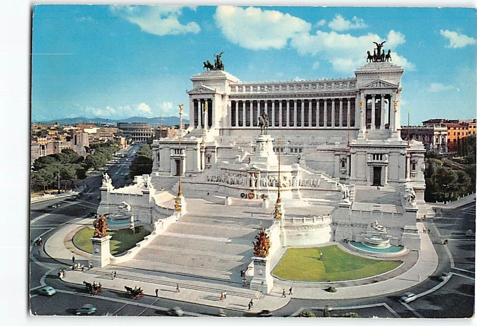 Postcard Victor Emmanuel II Monument Rome Italy