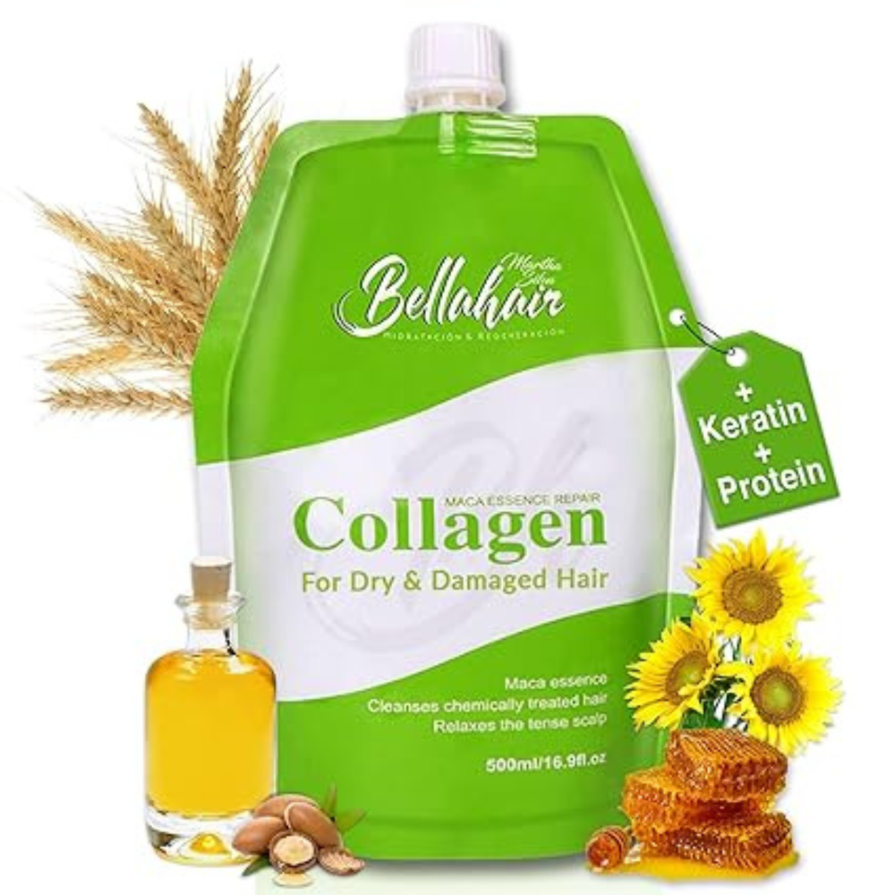 Bellahair Collagen Moisturizing Hair Mask for Dry Damaged Hair and Growth .