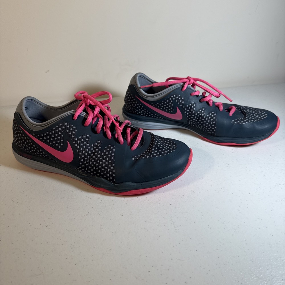 Nike Women's Dual Fusion Grey And Pink TR 3 Print Training Shoe Size 8