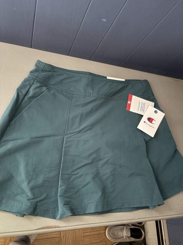 Champion Womens Athletic Skort Size 10 Dark Teal Pleated Golf Tennis NWT