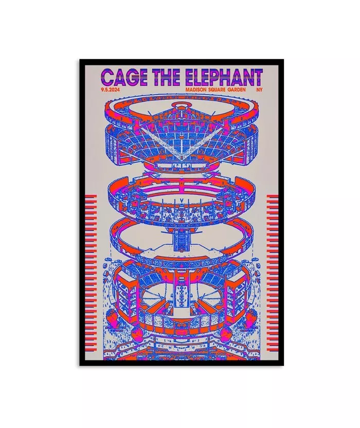 Cage The Elephant Sep 5 2024 Madison Square Garden In New York NY Poster