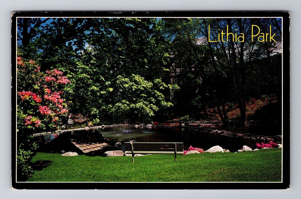 Ashland OR-Oregon, Lithia Park, Shakespearean Theatre c1988 Vintage Postcard