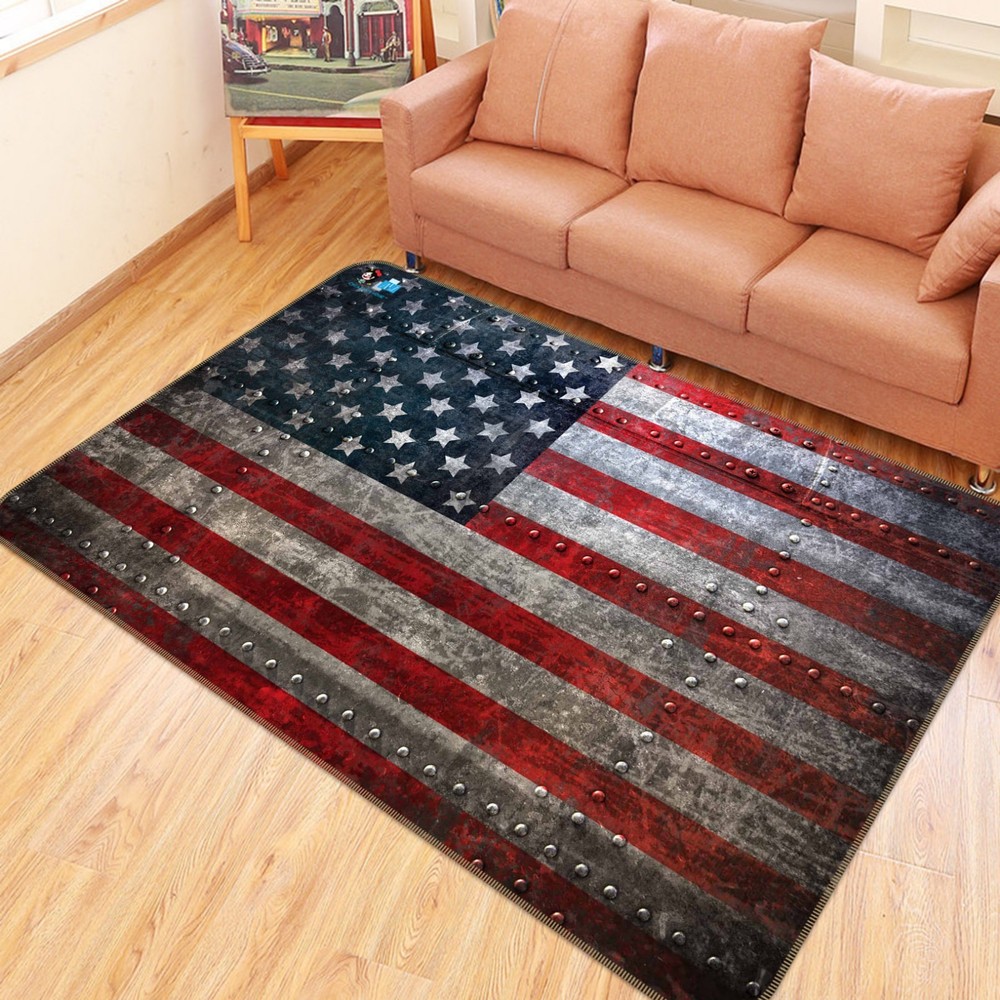 3D American Flag 55 Non Slip Carpet Mat Room Mat Quality Elegant Carpet