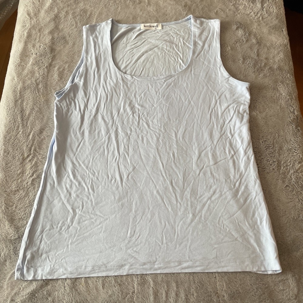 Kettlewell Soft Square Vest Top Women’s Size LL Light Blue Double Layer Tank