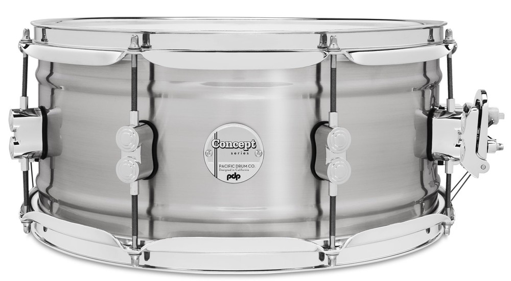 PDP DW Concept Series 1.2mm Natural Satin Brushed Aluminum 6.5x14 Snare Drum