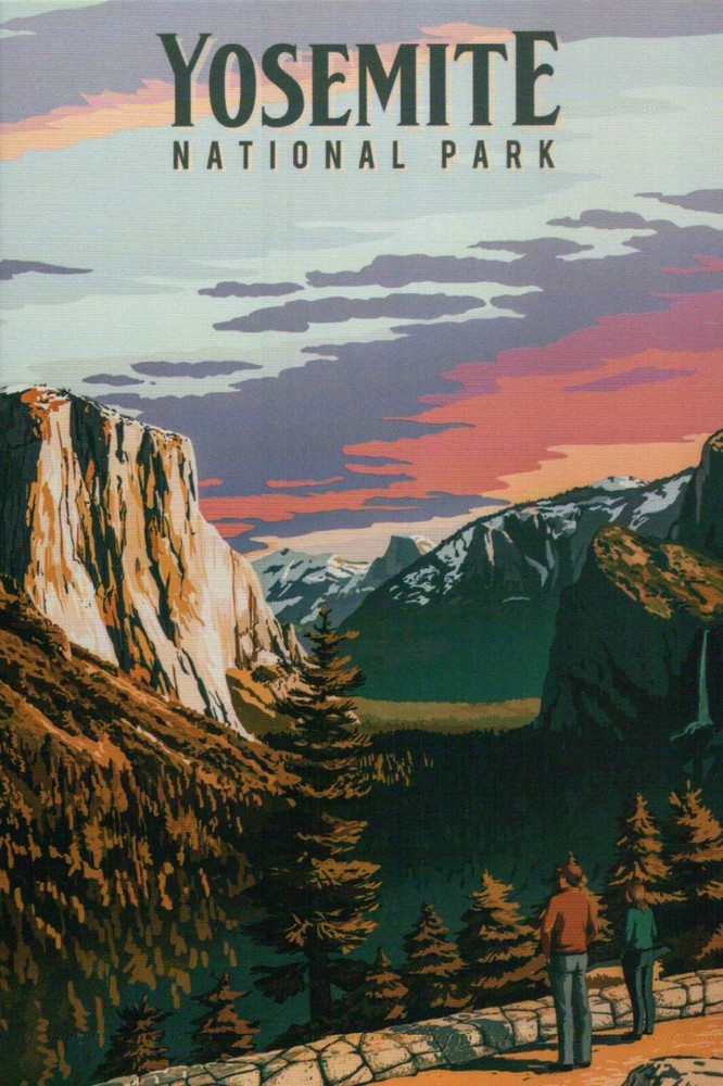 Yosemite National Park California, 3rd NP Established 1890 CA -- Modern Postcard
