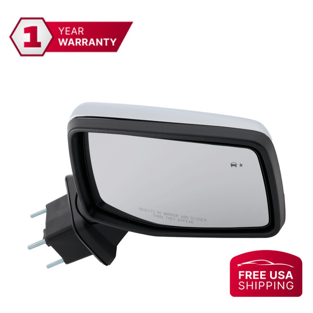 Mirror Chrome Power Heated Passenger Side For 2019-2023 GMC Sierra 1500