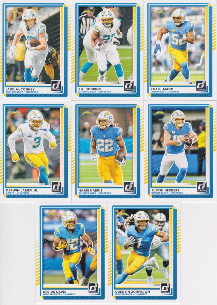 2025 Donruss Football Complete Team Set 13 Los Angeles Chargers Justin Herbert**
