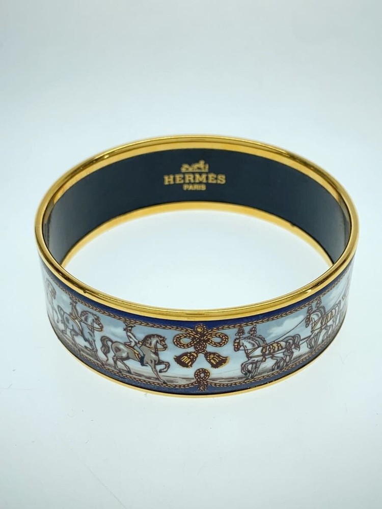 Hermes Gold Cloisonne Ware Ladies Bangle GM 2722