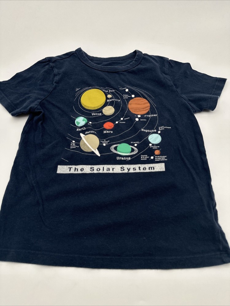 Gap Kids T-Shirt Youth Boy Small Blue Graphic Print Space..#13366