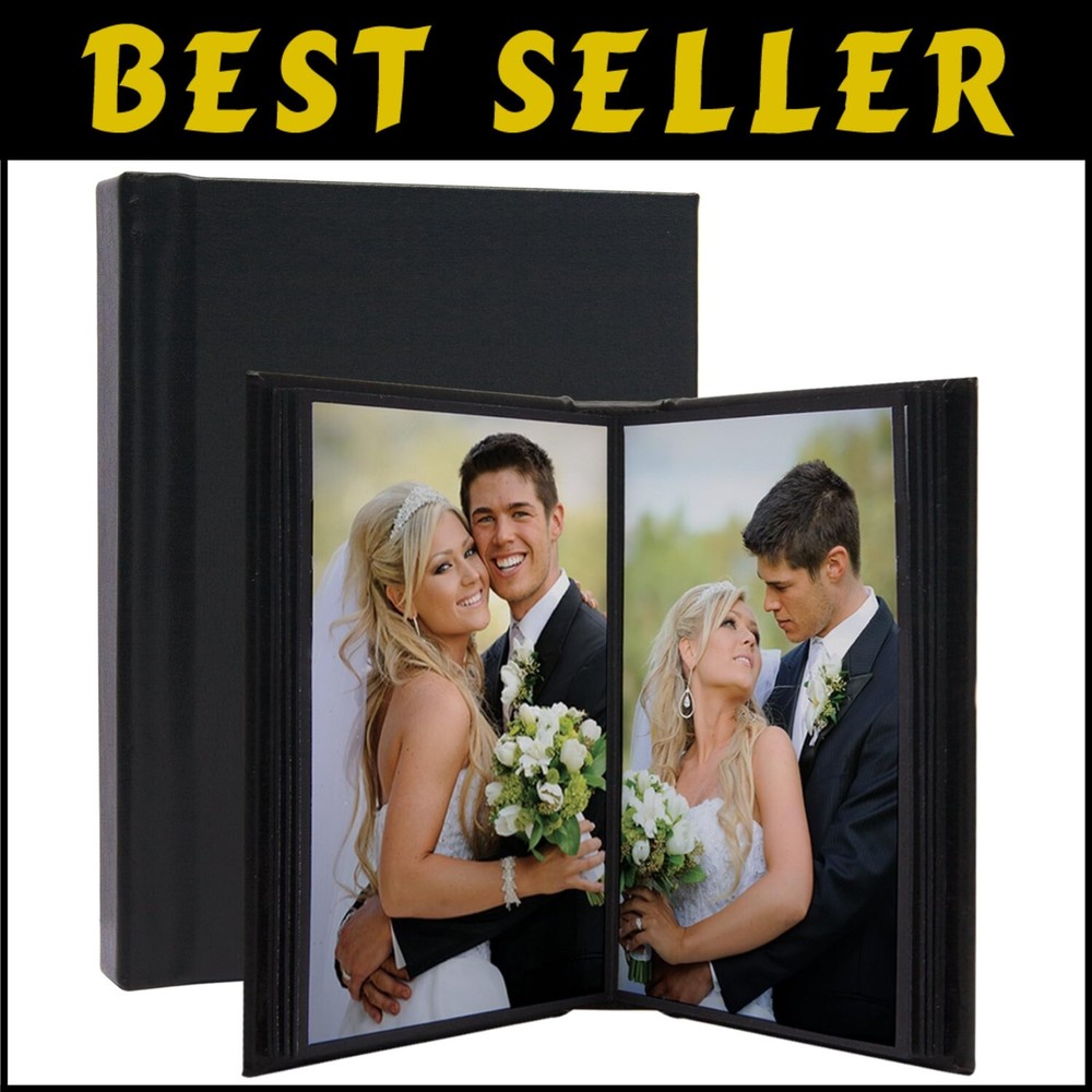 Elegant 10x12 Faux Leather Wedding Photo Album with Peel & Stick Pages  