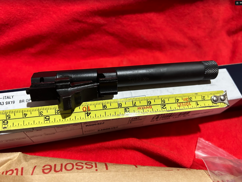 Beretta M9A3 92FS 92 M9 Barrel 9mm 5.25