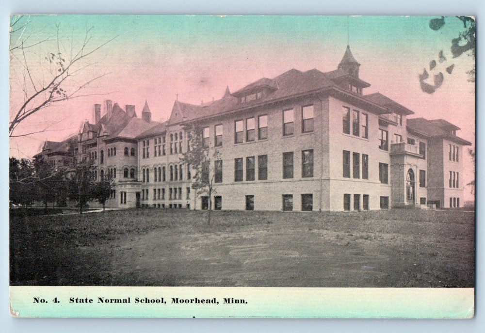 Moorhead Minnesota MN Postcard State Normal School Exterior Building View c1912