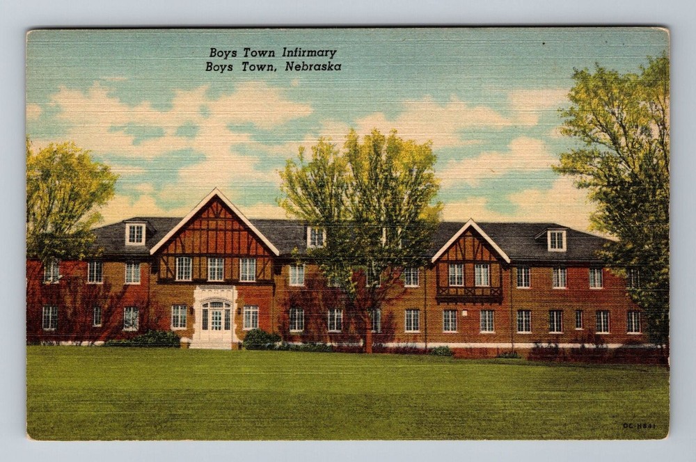 Boys Town NE-Nebraska, Boys Town Infirmary, Vintage Postcard