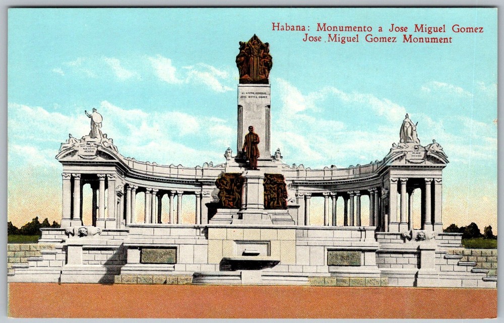 Vtg Postcard Jose Miguel Gomez Monument Havana, Cuba 1930s