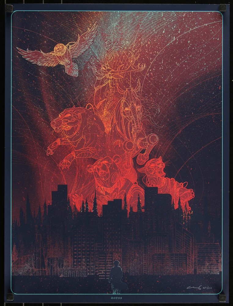 Those Made New by Kevin Tong 47/100 Screen Print Movie Art PosterSigned by artist Kevin Tong; 47/100; Measures 18