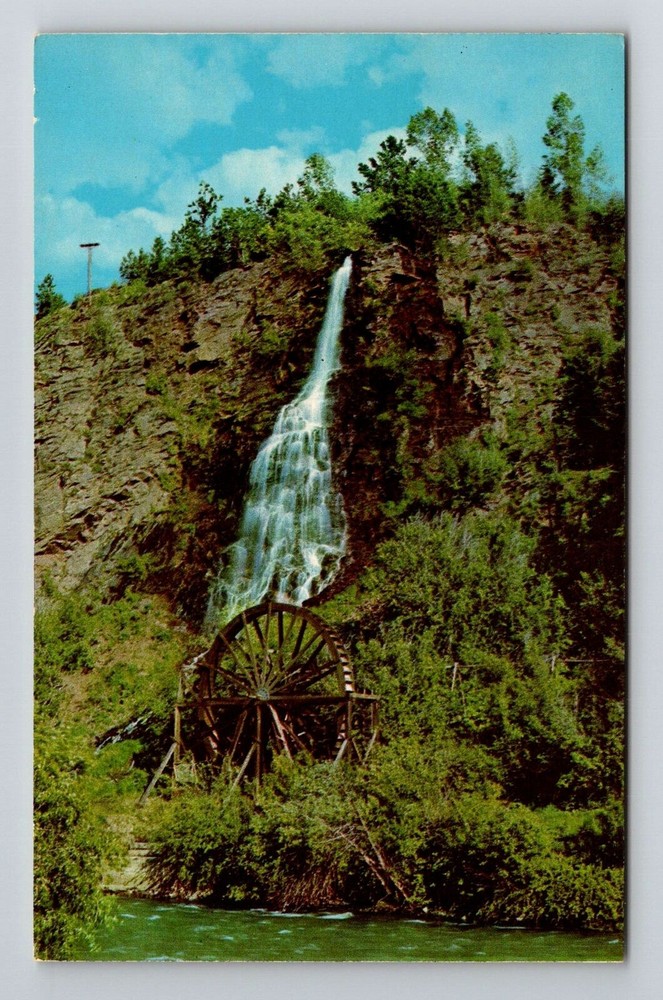Idaho Springs CO-Colorado, The Waterwheel, Bridal Veil Falls, Vintage Postcard