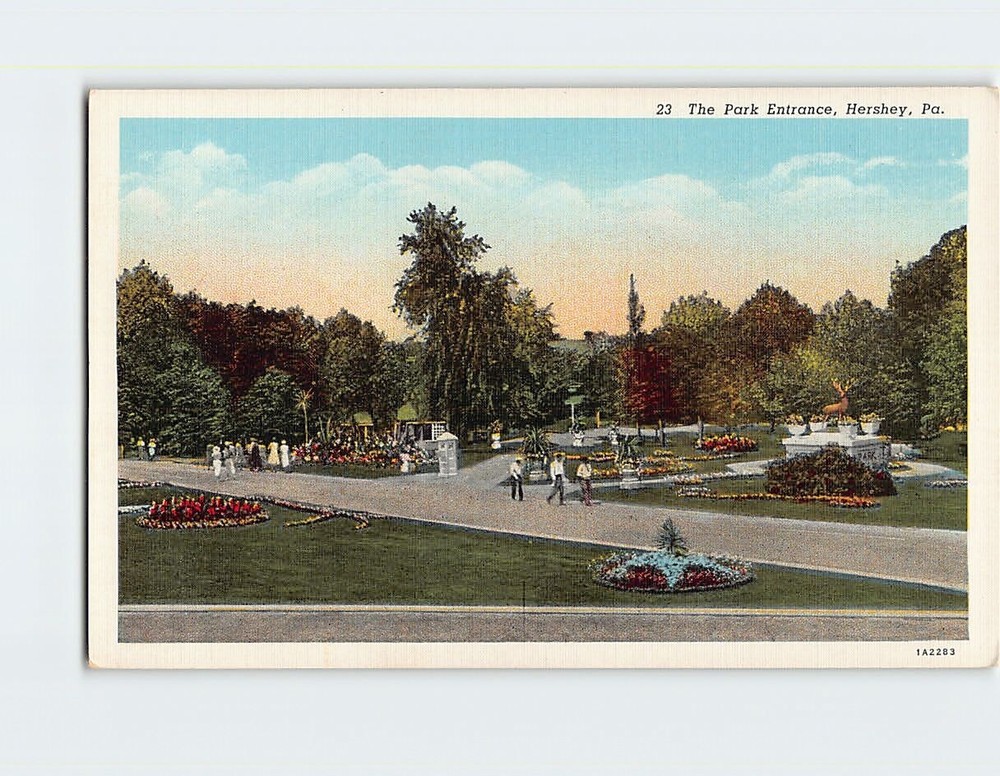 Postcard The Park Entrance Hershey Pennsylvania USA