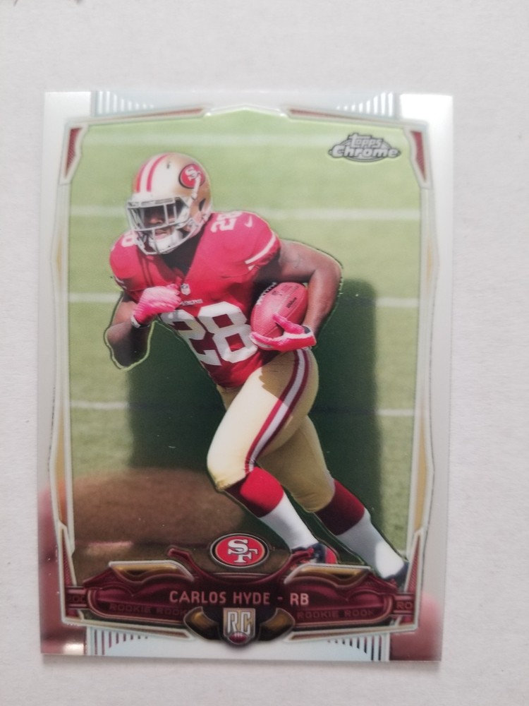 2014 Topps Chrome #158 Carlos Hyde Rookie San Francisco 49ers