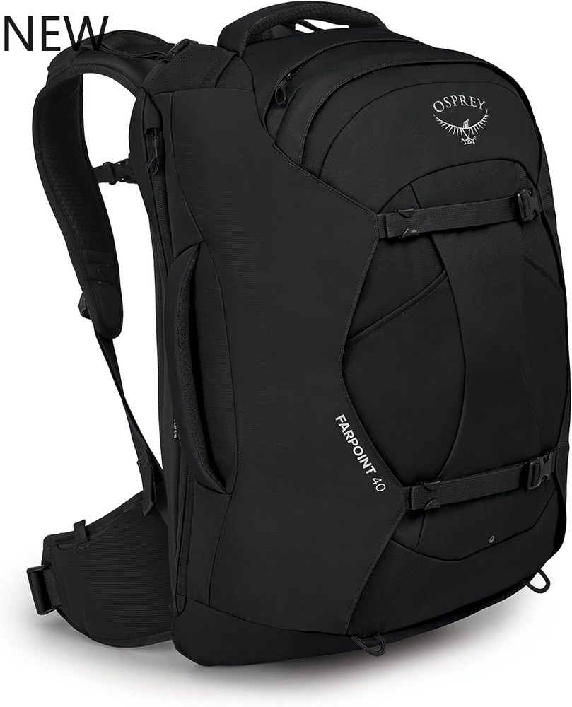 Osprey Farpoint 40L Men's Black Travel Backpack New Edition