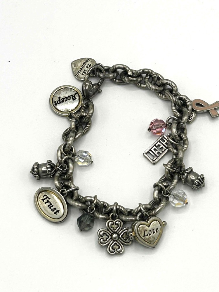 Brighton Pink Breast Cancer Charm Bracelet