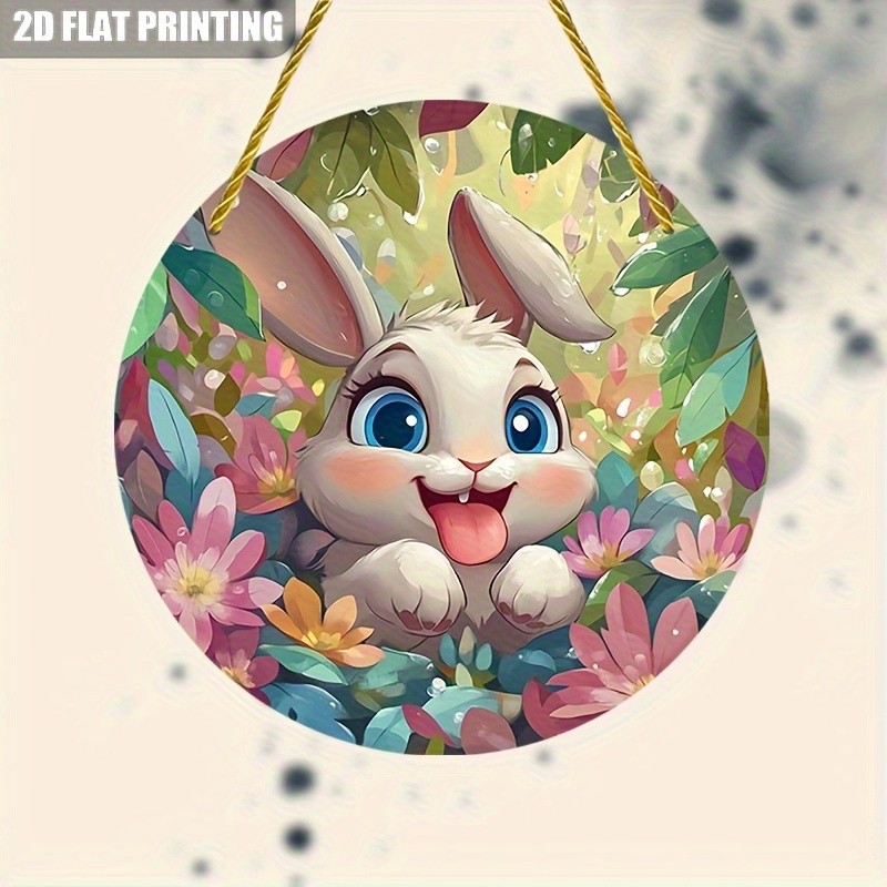 Retro Style Mini Animal Artwork Round Aluminum Wall Decor