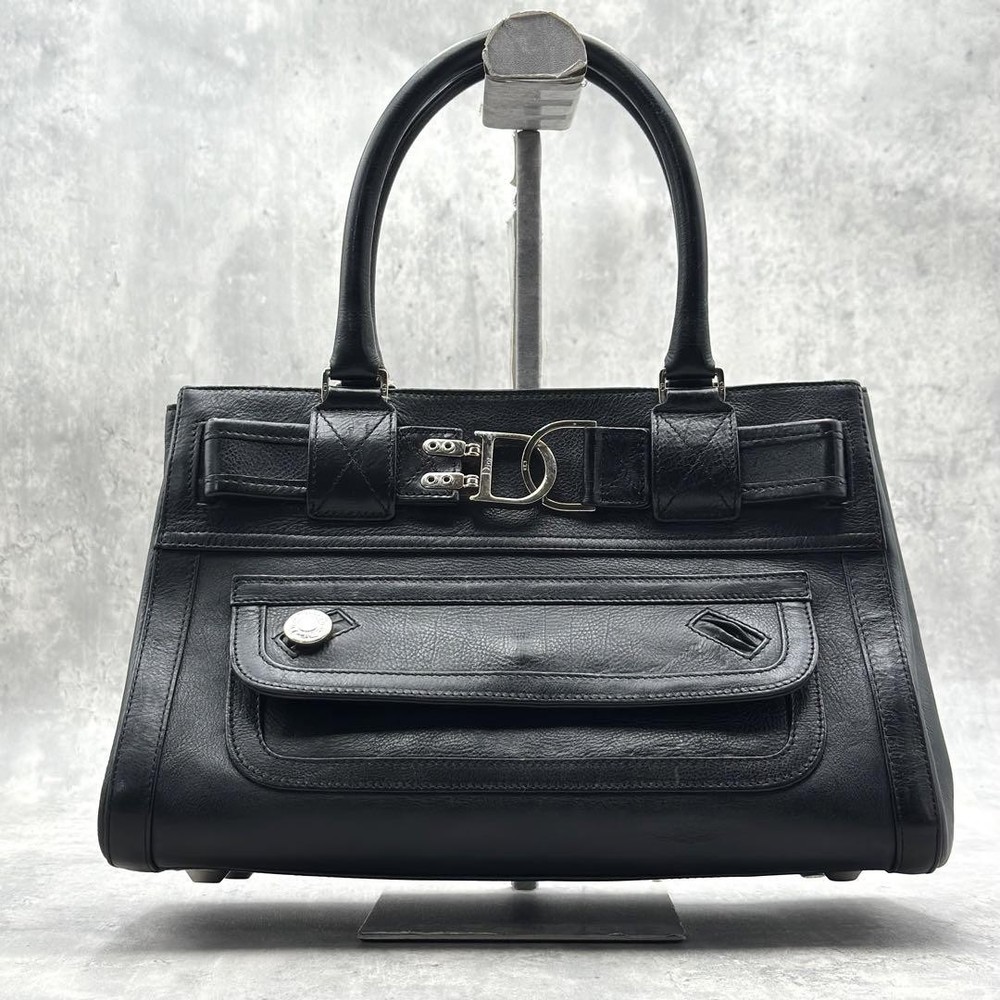 Dior Archive Mini Flight Line Bag Black Leather Shoulder New