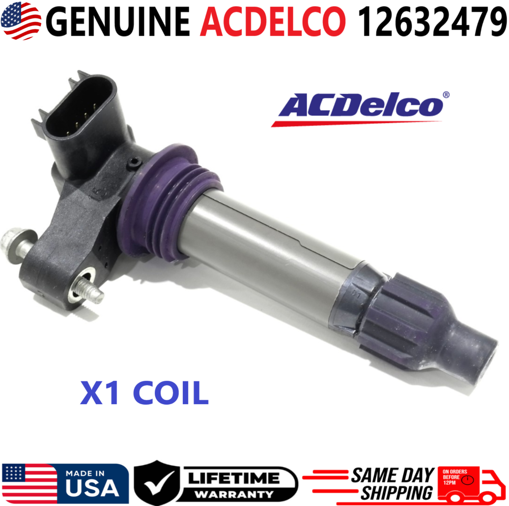 GENUINE ACDelco x1 Ignition Coil For 2007-2019 Cadillac Chevrolet GMC, 12632479
