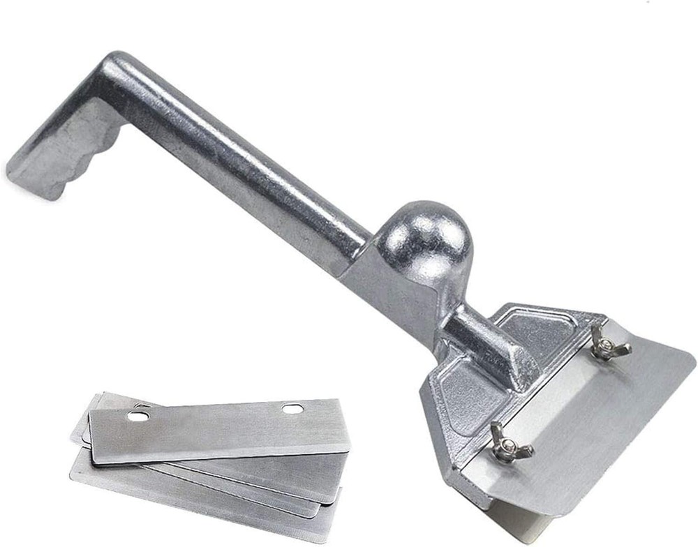 Professional Grade Grill Cleaning Kit - Includes Heavy Duty Scraper & 5 Blades