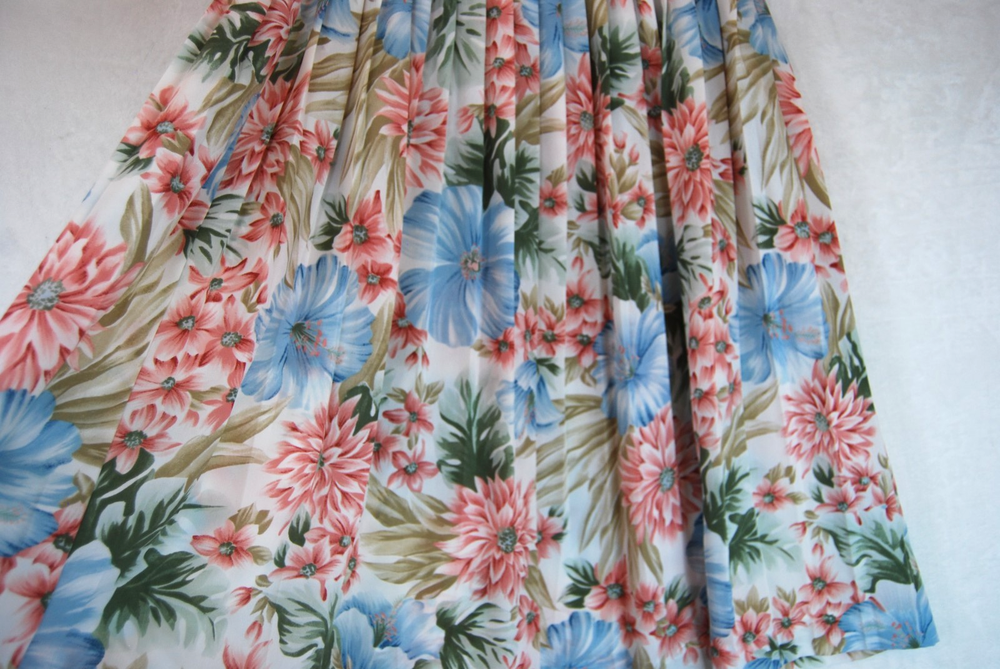 Alfred Dunner Women's Vintage Floral Print Cottage Core Flowy Boho Skirt Size 16