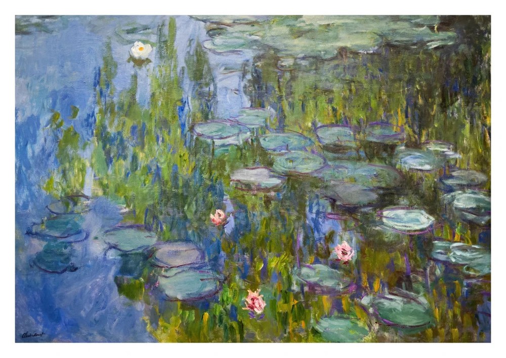 Water Lilies By Claude Monet Vintage Abstract Wall Art Poster Print