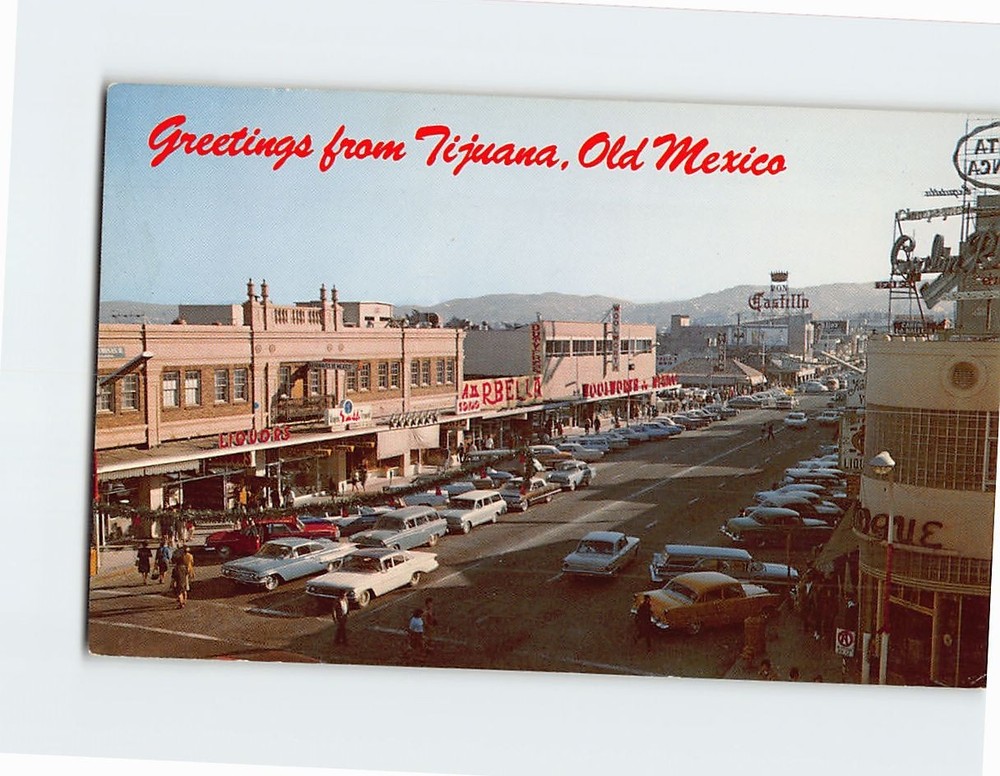 Postcard Avenida Revolucion Greetings from Tijuana Mexico