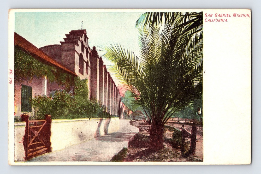 Postcard California San Gabriel CA Mission 1910s Unposted Divided Back