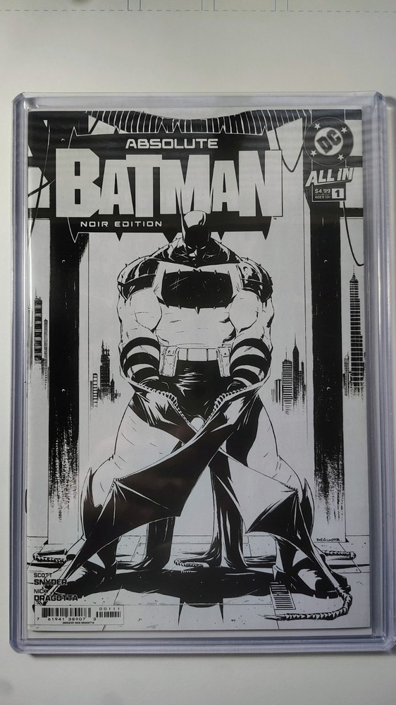 Absolute Batman Noir Edition #1 Nick Dragotta Cover (DC Comics January 2025)