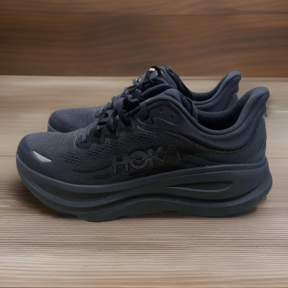 Hoka One One Bondi 9 Triple Black Mens Running Shoes Size 11D