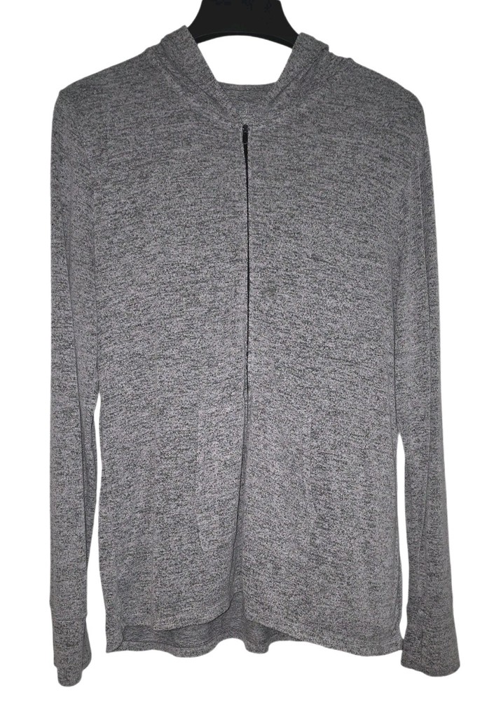 Cuddle Duds Gray Long Sleeve Full Zip Lightweight Hoodie Women's Size XL