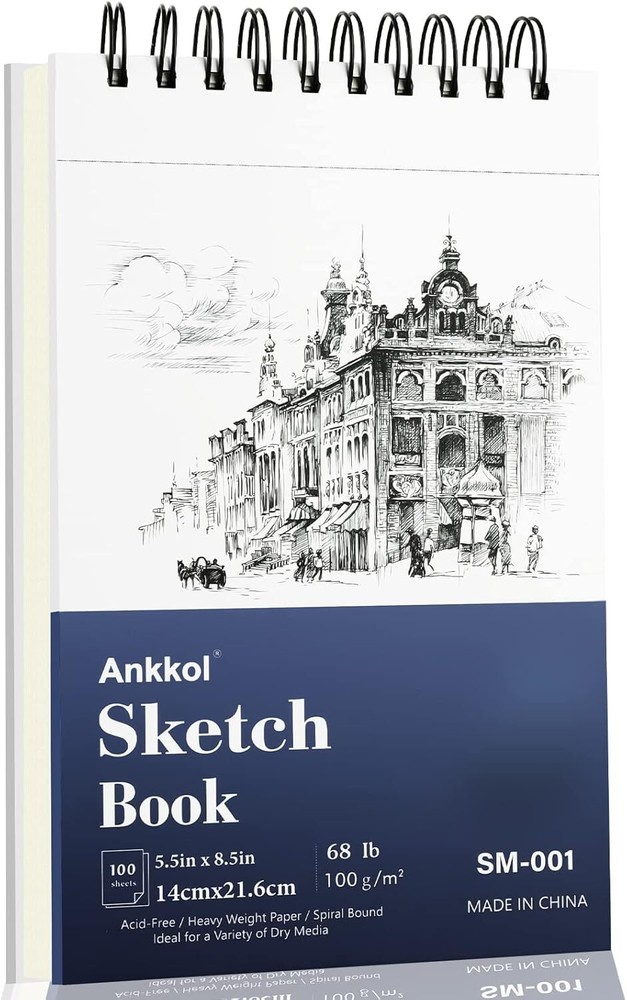 5.5 x 8.5 Sketchbook - Mini Sketch Book - 100 Sheets (68 5.5