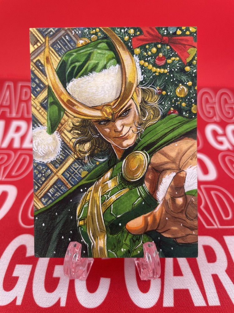 【Christmas Limited】GGC Studio Marvel Loki Artist Hand Drawn Sketch Card 1/1